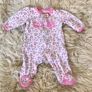 0-3 month girls cotton sleeper
